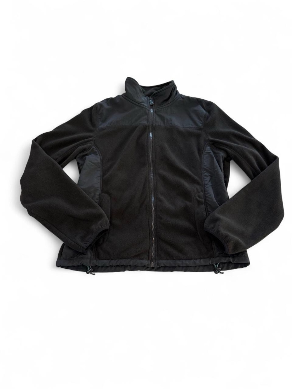 Aeropostale Black Full-Zip Fleece Jacket Mock Neck